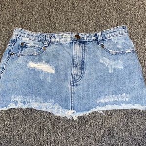 free people jean skirt